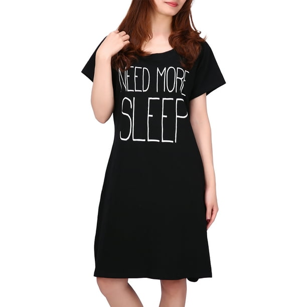 Ekouaer Womens Nightgown Striped Tee Short Sleeve Sleep Nightshirt Breastfeeding Loungewear Button Down Pajama Dress